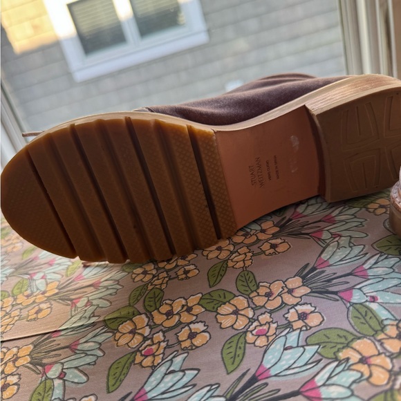 Stuart Weitzman Pink/Mauve Velvet and Leather Combat boot size 8 - Picture 11 of 16